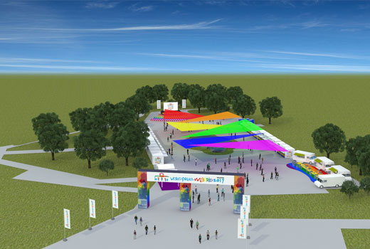 Feira LGBT "WorldPridePark" será realizada em Madrid durante Parada Gay em junho Local escolhido fica próximo ao bairro de chueca, em Madrid (Foto: portal WorldPrideMadrid2017)