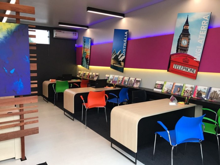 Experimento Intercâmbio Cultural inaugura nova agência em Uberlândia (MG) Interior da nova agência da Experimento, em Uberlândia (Foto: Divulgação)