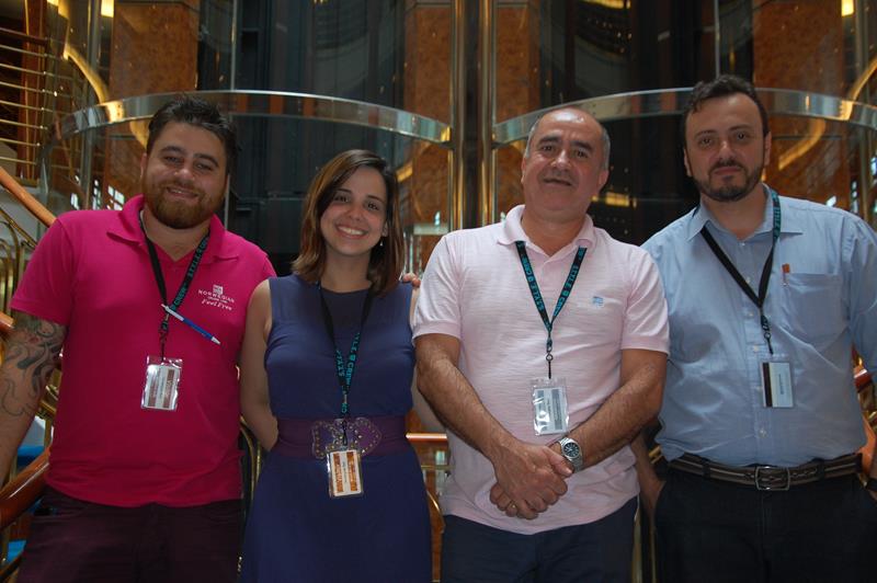 Gustavo Benette, Débora Gonçalves, João Gonçalves e Adilson Melo, da NCL