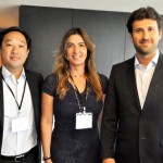 Daniel Hirata, gerente de Vendas BT & MICE, Gisele Torrano, diretora de Viagens de Lazer, e Fernando Gagliardi, diretor de Vendas e Distribuição da Meliá para o Brasil