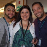 Henrique Freitas e Monique Rossi, da Agaxtur, com Webert Dutra, da CVC