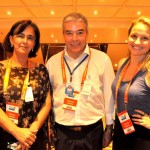 Monique Abrahão, José Pereira e Vanessa Cristani, da Discover Cruises