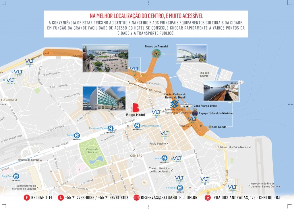 Hotel tem localização privilegiada no Rio de Janeiro