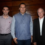 Bruno Rueda Barbosa, da CVC, Claudio Cesar Siva, da Elite Lazer, e Luiz Carlos Bombardi, da Transmundi Viagens