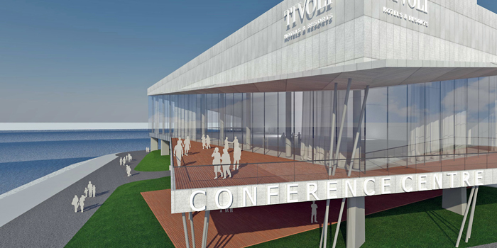 Algarve terá novo centro de convenções em junho O projetO é de 7.600 m² e tem vista para o Oceano.