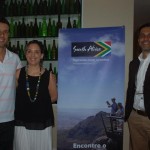 Diogo Caldeira, Tatiana Isler e Marcelo Marques, do Turismo da África do Sul