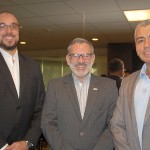 Eduardo Cordeiro e Carlos Nascimento, da Collection, com Clóvis Casemiro, da IGLTA