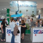Estande de Santa Catarina é um dos mais cheios da feira