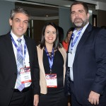 Fernando Santos e Juliana Assumpção, da Aviesp, e Sérgio Vianna, da Abreu