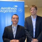 Ivan Blanco, gerente Comercial da Aerolíneas e Romero Gonzalo, gerente geral no Brasil Ivan Blanco, gerente Comercial da Aerolíneas e Romero Gonzalo, gerente geral no Brasil