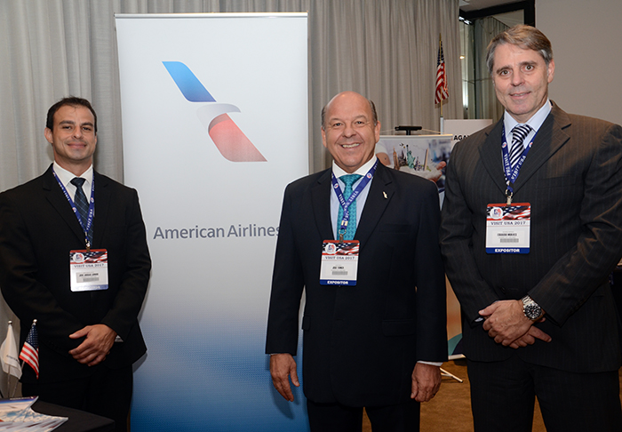 Jose Jordao, Jose Roberto Trinca e Eduardo Moraes, da American Airlines
