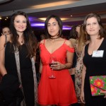 Letícia Capelini, da Press Pod, Joanna Evans, da Preferred Hotels, e Marina Valle, da Press Pod