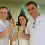 Luigi Rotunno com Claiton Armelin e Patrícia, da CVC