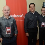 Marcelo Figueiredo, Adriano Prado, e Reinaldo Moreno, da Avianca