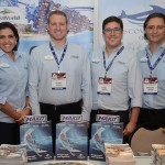 Marjori Schroeder, Felipe Timerman, Martim Diniz e Mauricio Alexandre, do SeaWorld