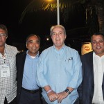 Nilo Sérgio com o secretário de Turismo de Búzios, Cesar Fernandes, o gerente do Búzios Beah Resort, Edilson Chiraiama e o Capitão Itamar