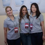 Renata Mirandola, da Delta, Vanessa Marques, da Gol, e Eliza Kim, da AirFrance KLM