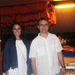 Renata Riggi e Luigi Rotunno vieram na escuna recepcionar os convidados