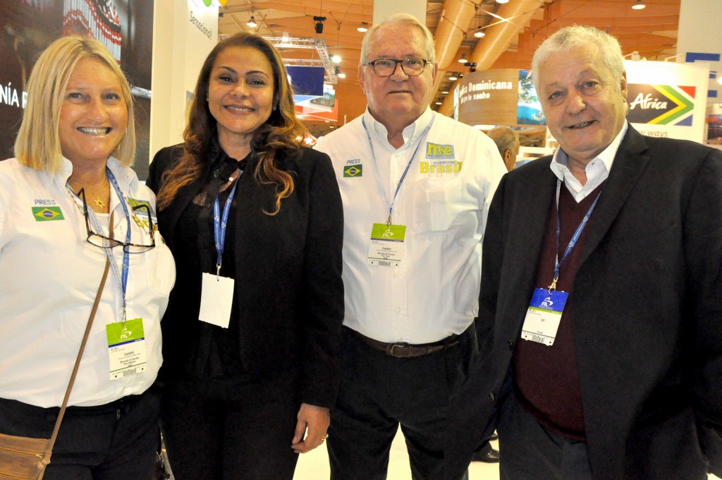 Rosa Masgrau do M&E, Oreni Braga, presidente da Amazonastur, Roy Taylor, do M&E, e Mário Carvalho, da TAP