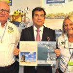 Ruy Gaspar, secretário de Turismo do RN, com Roy Taylor e Rosa Masgrau, do M&E