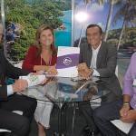 Sérgio Prade e Marta Rossi, do Festival de Gramado com Marcos Almeida e Victor Fonseca, da Bahiatursa