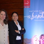 Tamara Mantoani e Jessica Canelo, do Turismo do Chile