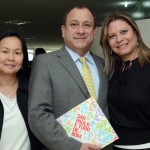 Aline Haranaka, da Aviesp, Toni Sando e Sara Souza, do SPCVB Aline Haranaka, da Aviesp, Toni Sando e Sara Souza, do SPCVB