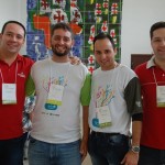 Carlos Rueff, da Assist Card, Gabriel Cordeiro, da BWT, com Luiz Gurnier e Jean da Silva, da Assist Card