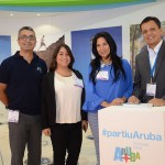 Diego Garcia, do Hilton Aruba, Diantha Boekhouwer, Jerusha Rasmijn e Carlos Barbosa, do Turismo de Aruba