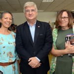 Elenice Ferrari e Beatriz Azevedo Castro, do Espaço Conhecimento, e David Barioni, presidente da SPTuris