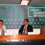 Luiz Melo, da FINEP, José Barreiro, da MCTIC, e Herculano Passos, presidente da Comissão de Turismo da Câmara dos Deputados
