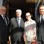 Paulo Senise, da Turisrio, Nilo Félix, secretário de turismo do RJ, Sonia Chami, do Hotel Sol Ipanema, e Arthur Repsold, presidente da GL Events Brasil