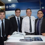 Rafael Sacomani, Ricardo Rocha, Newton Santos, e Pedro Augusto, da MSC Cruzeiros