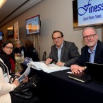 Renata Amorim, da Agaxtur, Priscila Alencar, da CVC, com Jorge Viegas, da Finesse, e Kevin Carruthers, da Pan Pacific
