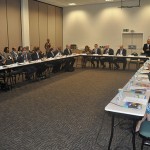 Secretários durante a reunião Secretários durante a reunião