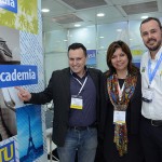 Sergio Vellozo e João Taylor, do M&E, com Diana Pomar, do Turismo do México