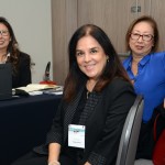 Solange Cappelari, da Sete Mares Turismo, Andrea Tamashiro, da Air New Zealand, e Alice Arabori, da Kangaroo