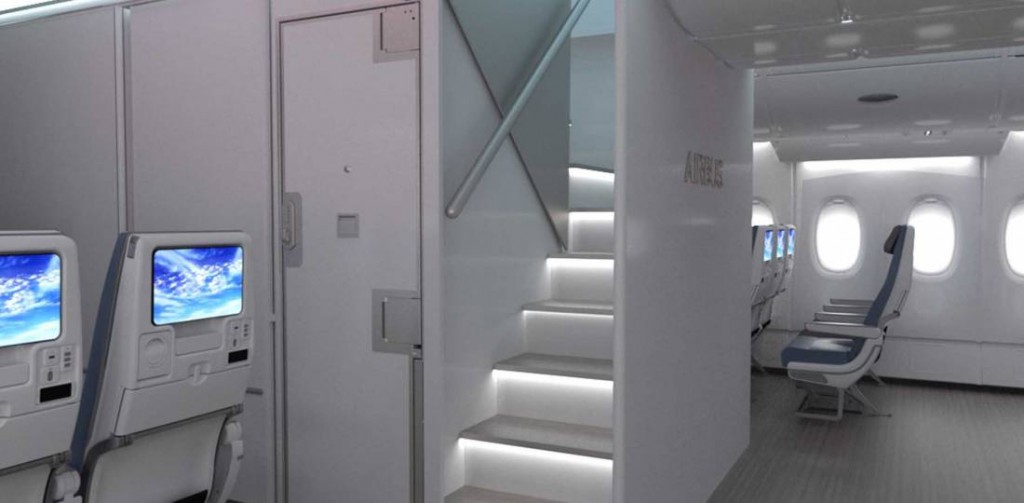 Airbus revela estratégia para aumentar número de assentos do A380; veja detalhes 1 a380_new_forward_staircase_proposal_