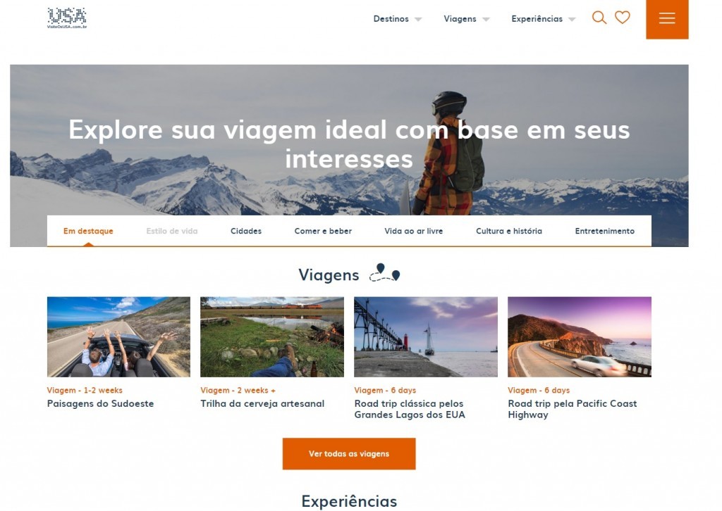 Nova campanha do Brand USA incentiva visitantes a compartilhar experiências pessoais Site possibilita customizar a viagem