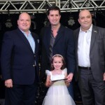 Alberto Cestrone e Luiz Calle, do Infinity Blue, com Gilberto Guyer, da Litoral Verde, e sua filha Valentina