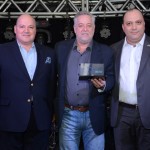 Alberto Cestrone e Luiz Calle, do Infinity Blue, com Michael Barkoczy, da Flytour