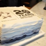 Bolo comemorativo dos 20 anos da Star Alliance Bolo comemorativo dos 20 anos da Star Alliance