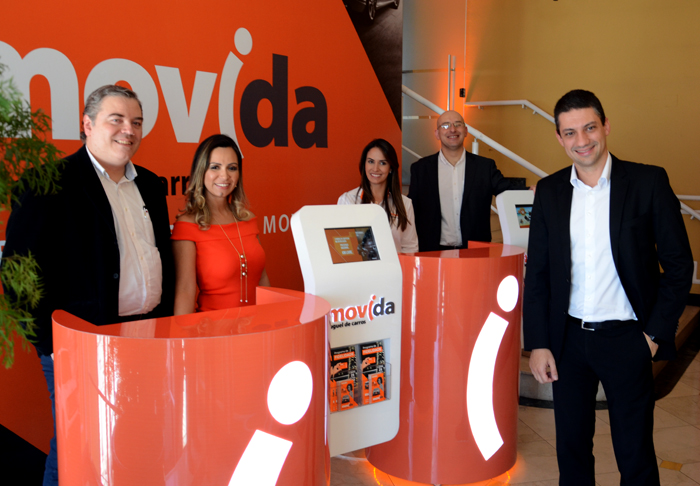 Movida aumenta receita, frota, market share e premia parceiros 1 Charles Sperandio, Cristiane Yumi, Juliana de Castro Simõe, Jamyl Jarrus, Renato Franklin, CEO da Movida