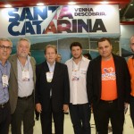 Claudio Dias, da Santa e Bella Turismo, Michael Barkoczy, da Flytour, Valdir Rubens Walendowsky, da Santur, Adonai Arruda, da BWT, Daniel Firmino e Marcos Cruz, da Flytour