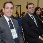 Cristiano Olandim Placeres e  Rodrigo Galvão, da CVC, Daniela Mesquita, da Associação Brasileira da Indústria
