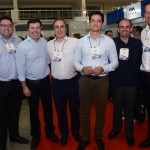 Diego Ortega, da CVC, Izaque Pires, da Rede Pires Hotéis,  Fernando Del cistia, Eduy Azevedo, da CVC, Emerson Cordova, do Meridiano Hotel, e Luciano Motta, da BHG