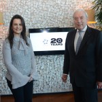 Jacqueline Miranda Ledo, da Copa Airlines, e  Ian Gillespie, da Avianca