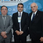 Manoel Linhares e  Dilson Fonseca, da ABIH Nacional, e Cristiano Rodrigues, da Anseditur