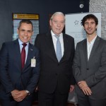 Marcelo Matta, da In Flight Solutions, Ian Gillespie, da Avianca, e João Pita. da GRU Airpoirt