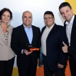 Marcia Pelegrini, Nelson Oliveira e Juan Carlos Lopes,  diretor LATAM da CWT, com Renato Franklin, CEO da Movida